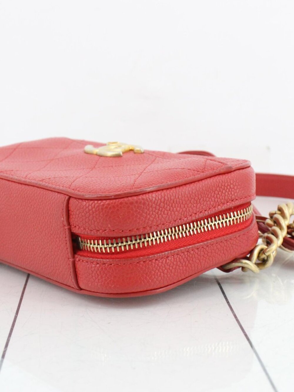 Chanel Red Caviar Waist Bag 27-Series - Picture 3 of 8